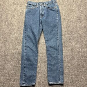 Levis Jeans Women 26x30 Blue 501 Skinny White Oak Cone Denim Selvedge Button Fly